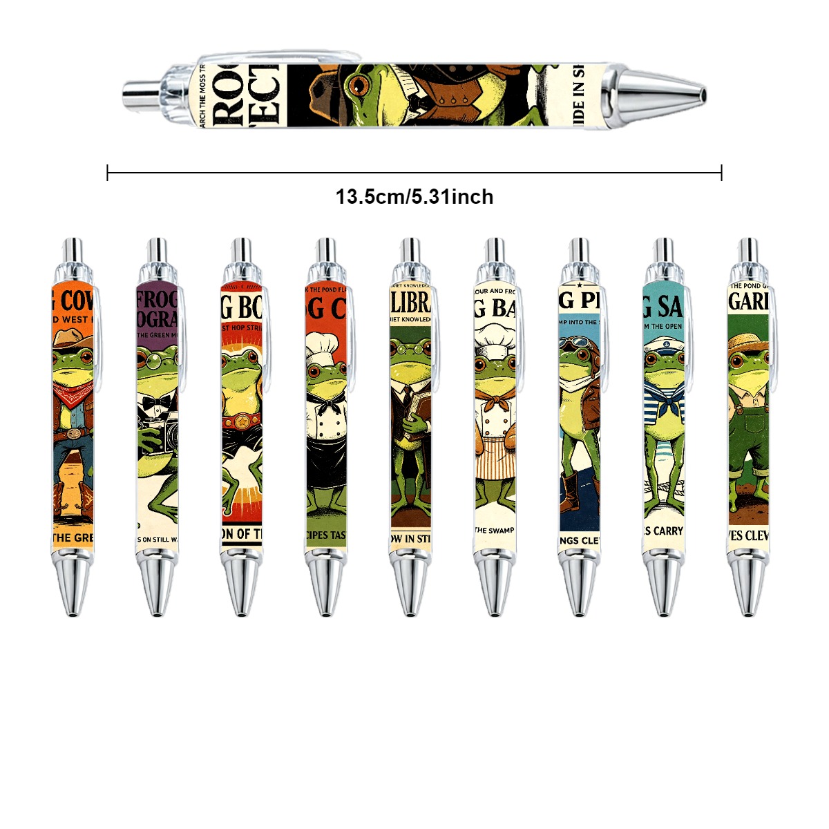 Frog Character Pens - 10-Pack