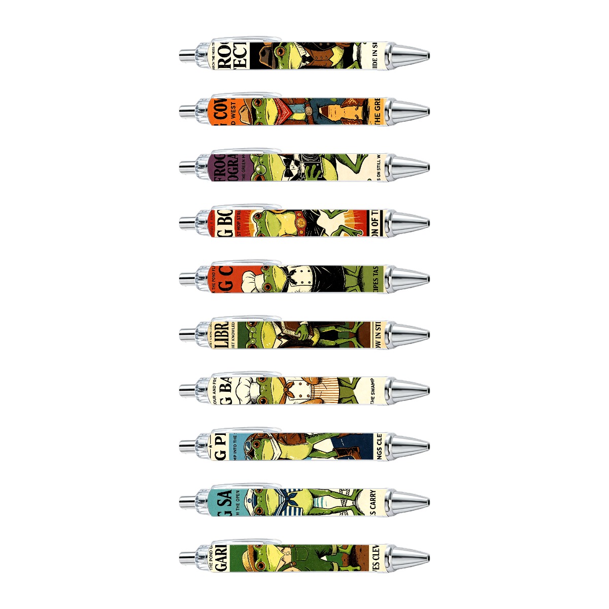 Frog Character Pens - 10-Pack