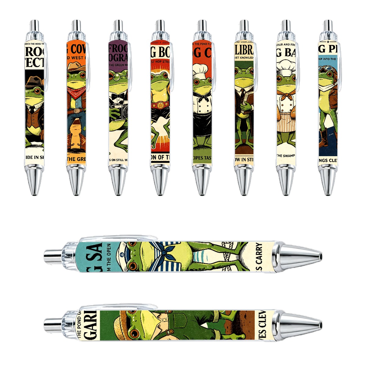 Frog Character Pens - 10-Pack