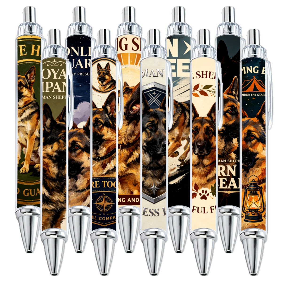 German Shepherd Art Gel Pen - 10-Pack