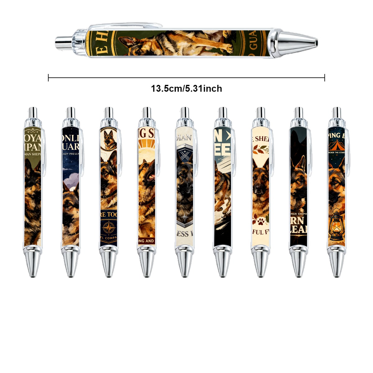 German Shepherd Art Gel Pen - 10-Pack