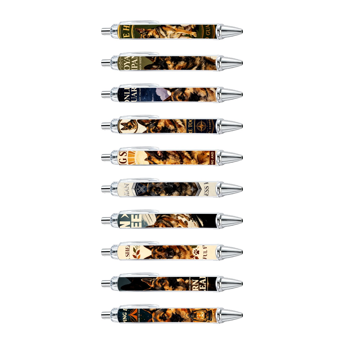 German Shepherd Art Gel Pen - 10-Pack