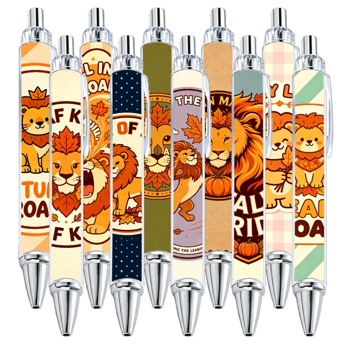Autumn Lion Art Gel Pens - 10-Pack