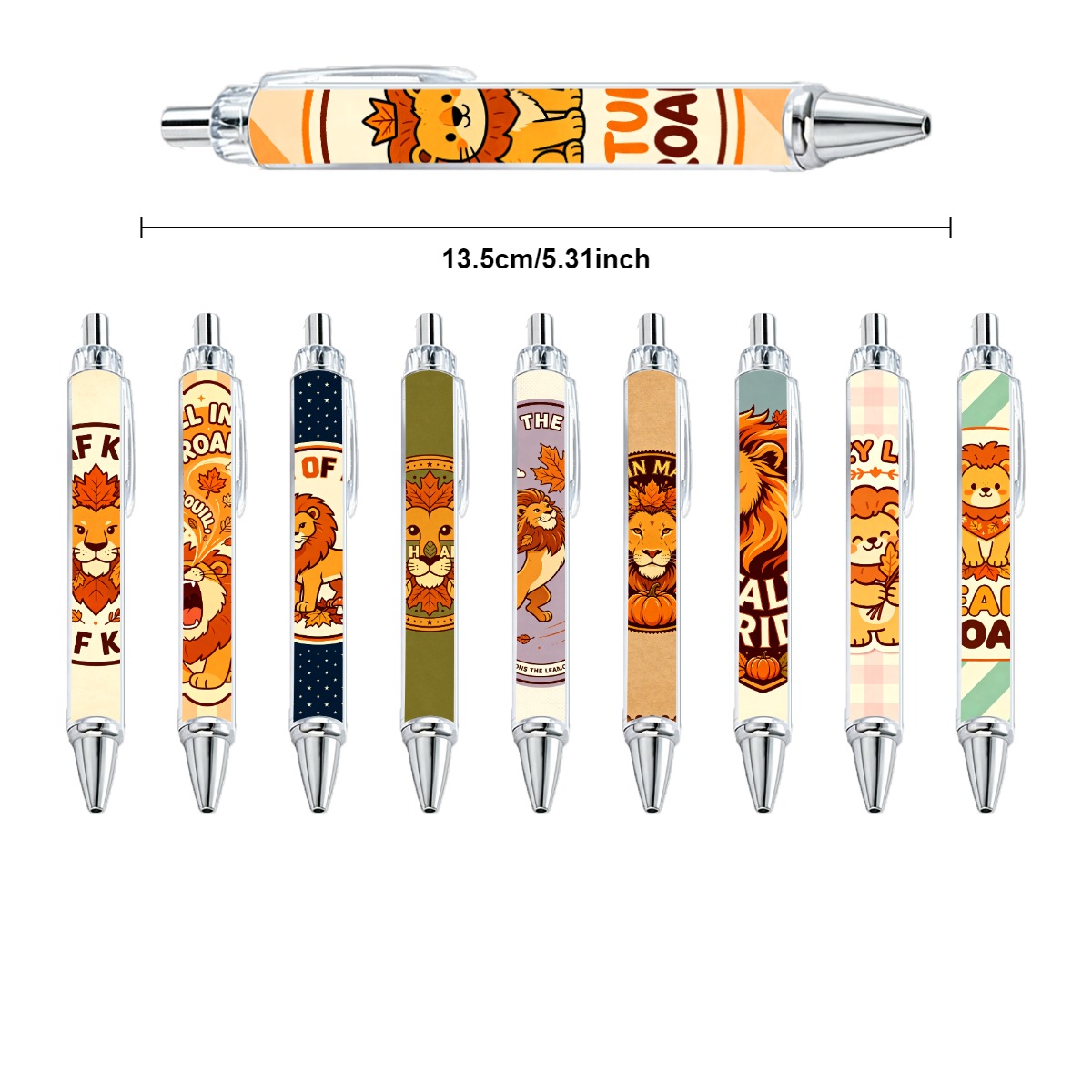 Autumn Lion Art Gel Pens - 10-Pack