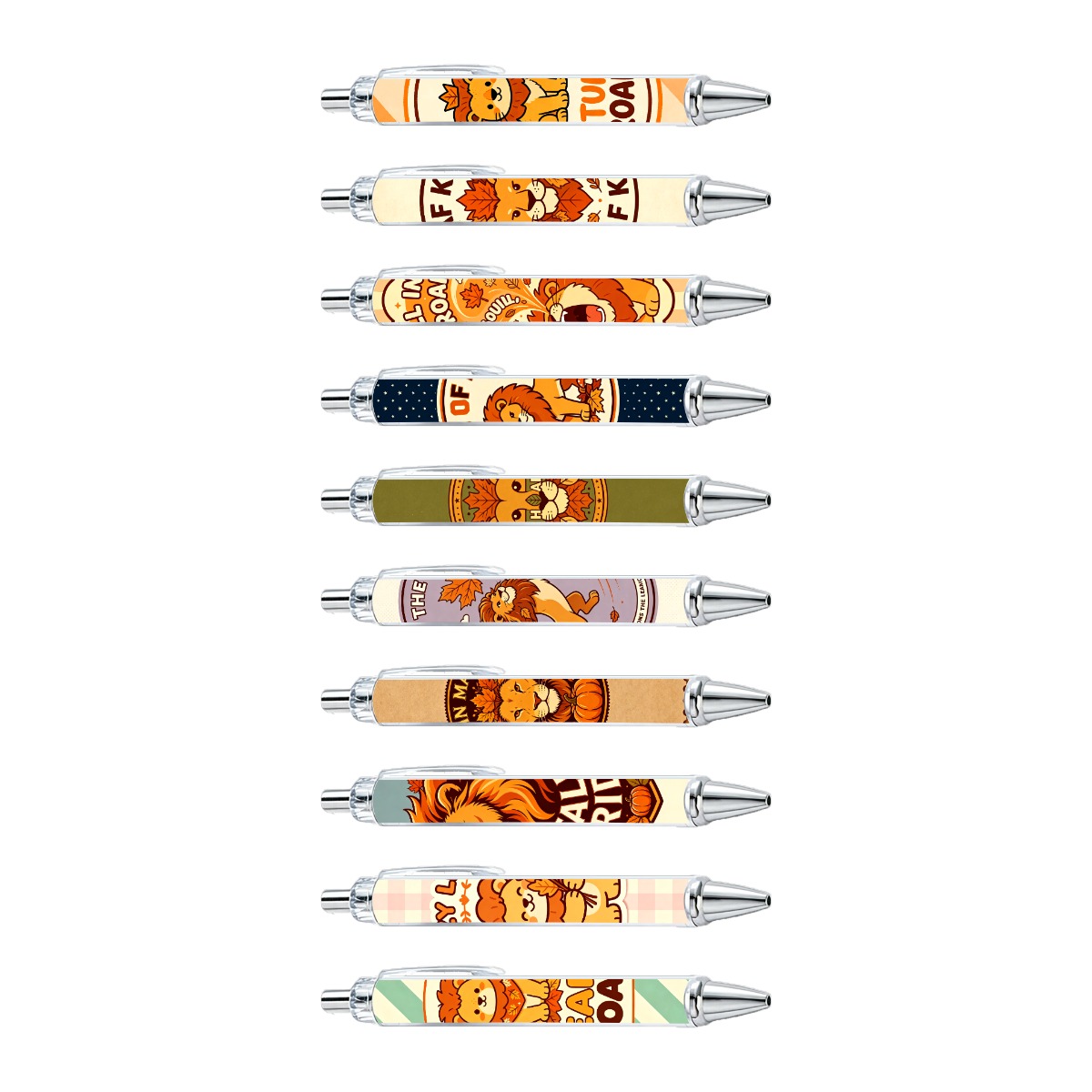 Autumn Lion Art Gel Pens - 10-Pack