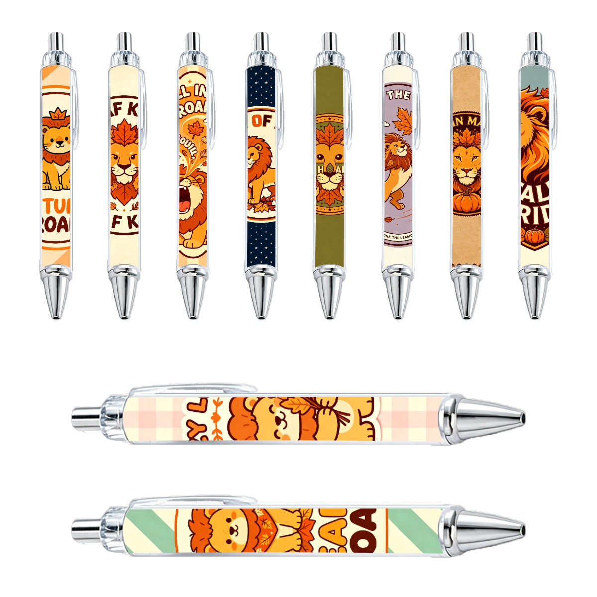 Autumn Lion Art Gel Pens - 10-Pack