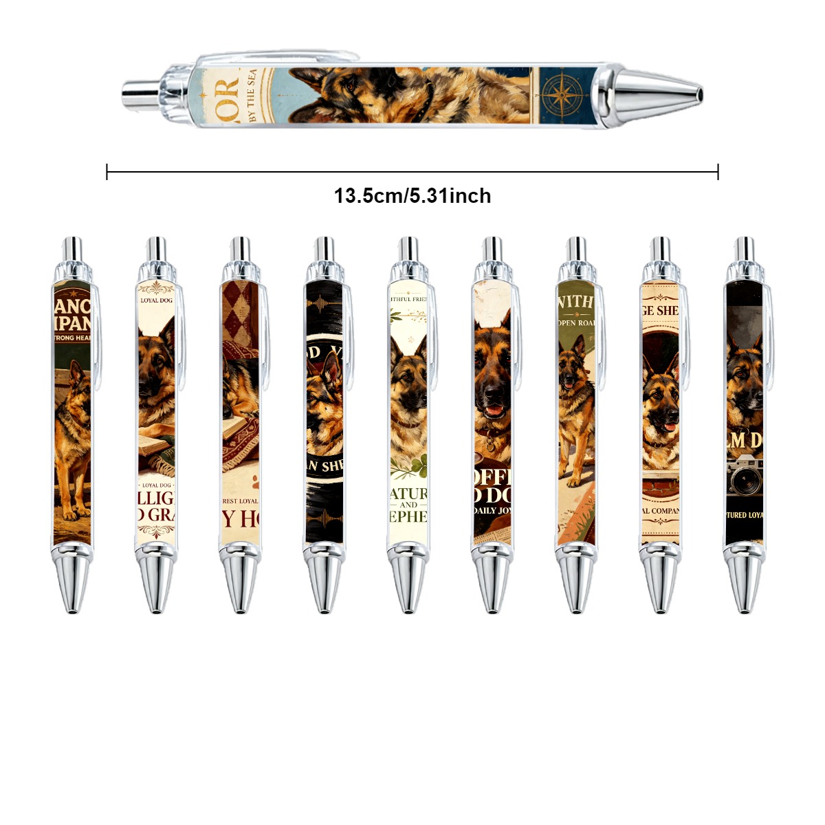 German Shepherd Gel Pens - 10-Pack