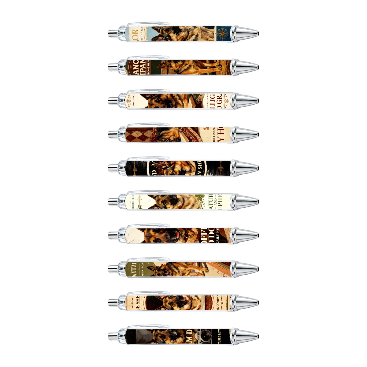 German Shepherd Gel Pens - 10-Pack