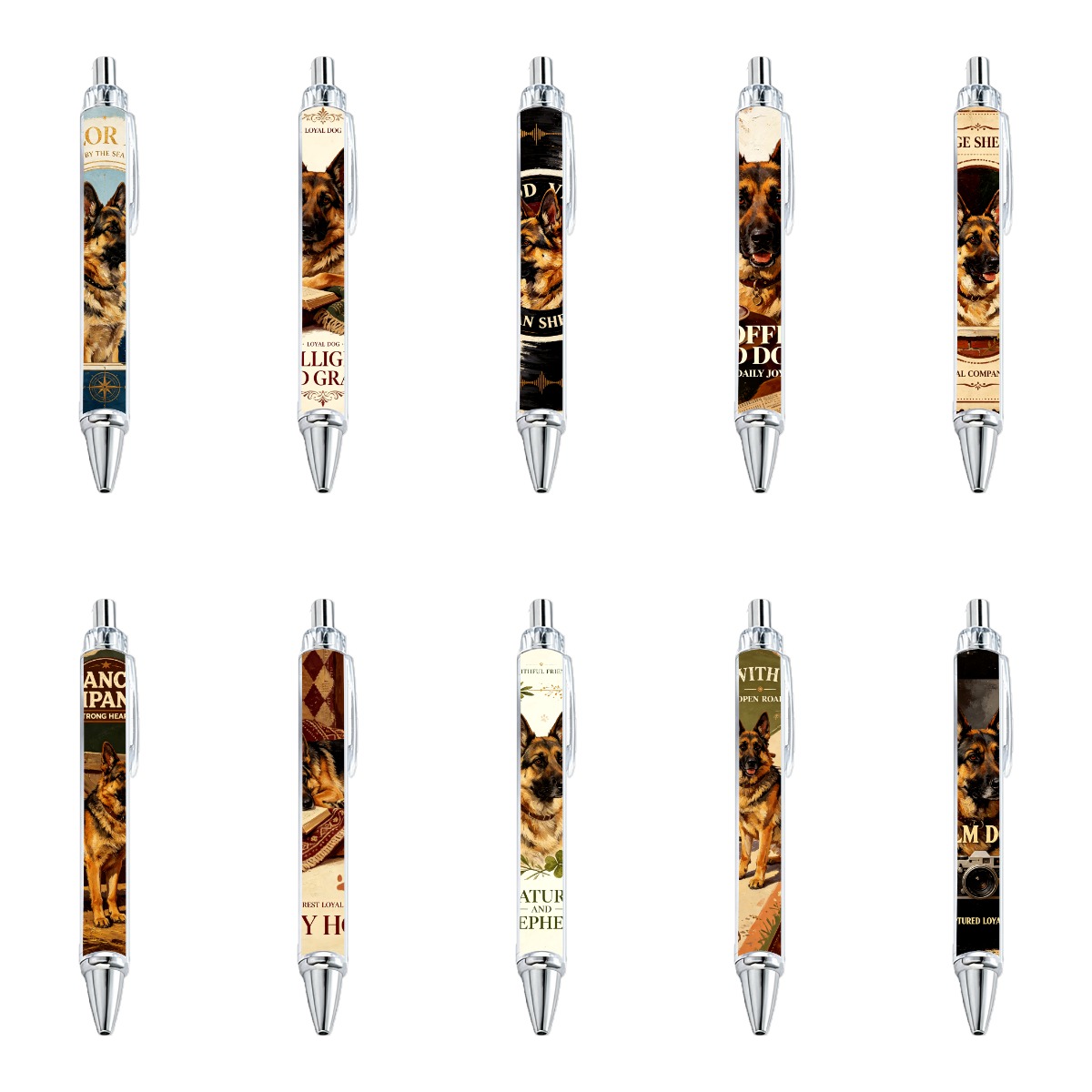 German Shepherd Gel Pens - 10-Pack