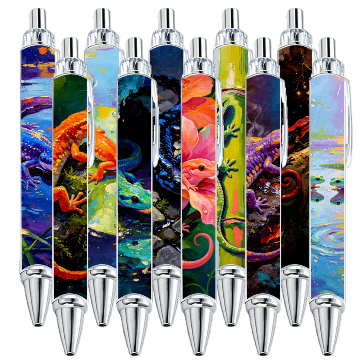 Lizard Art Gel Pens - 10-Pack