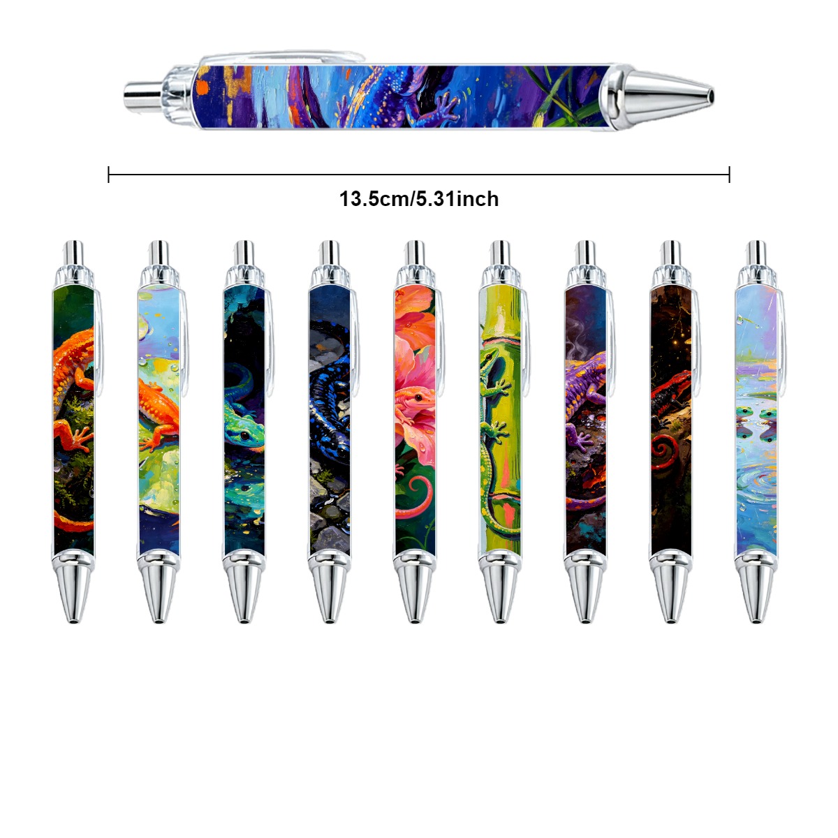 Lizard Art Gel Pens - 10-Pack