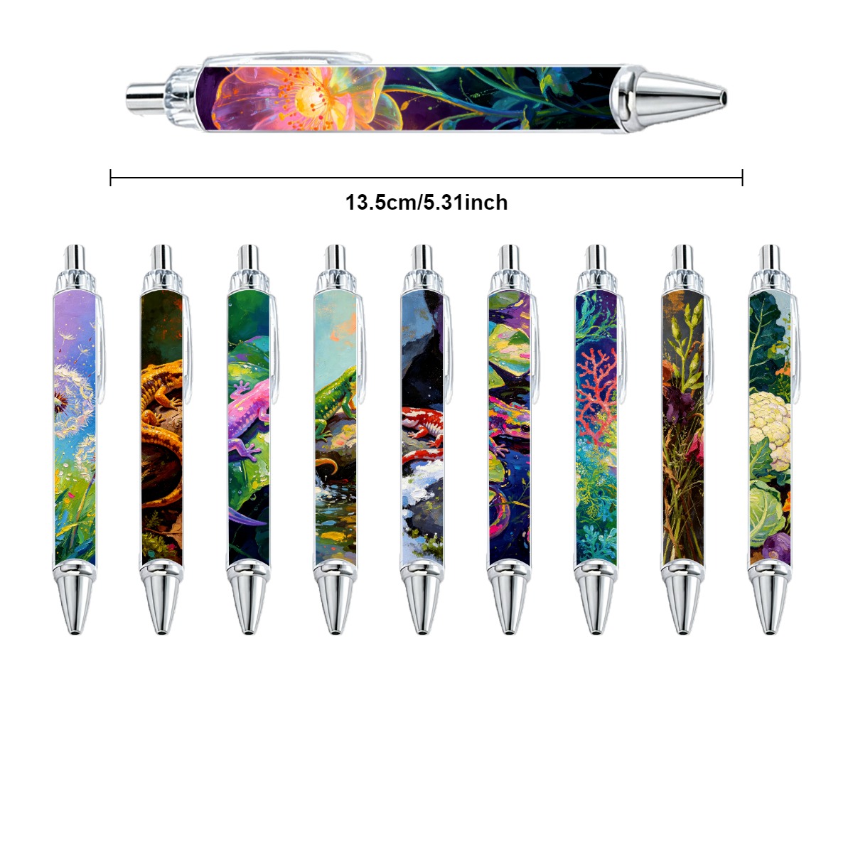 Nature-Inspired Ballpoint Pens - 10-Pack
