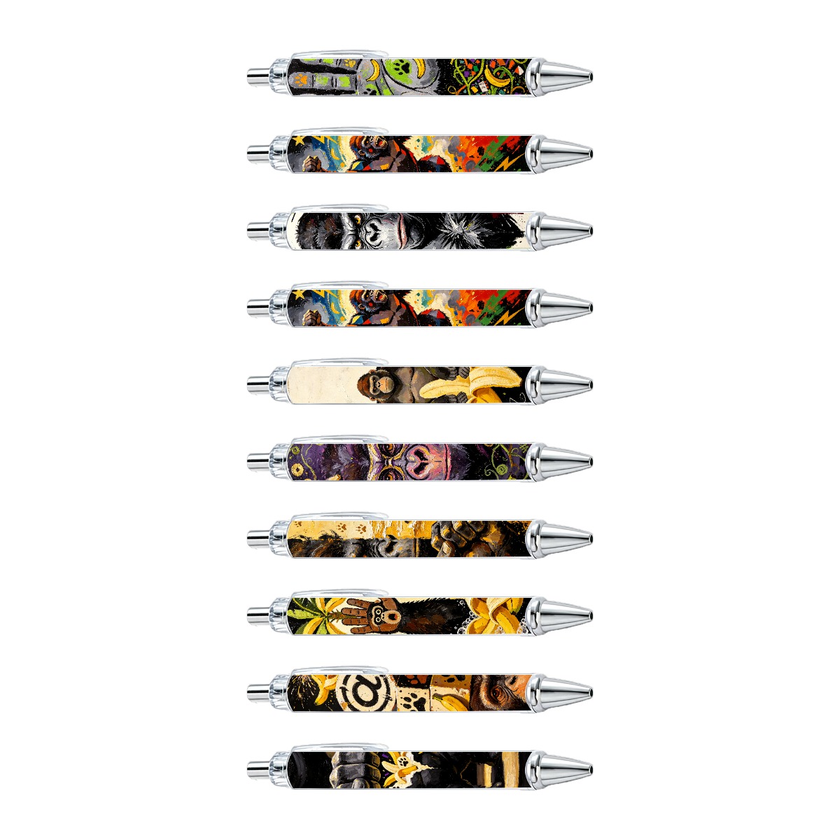 Gorilla And Orangutan Ballpoint Pens - 10-Pack