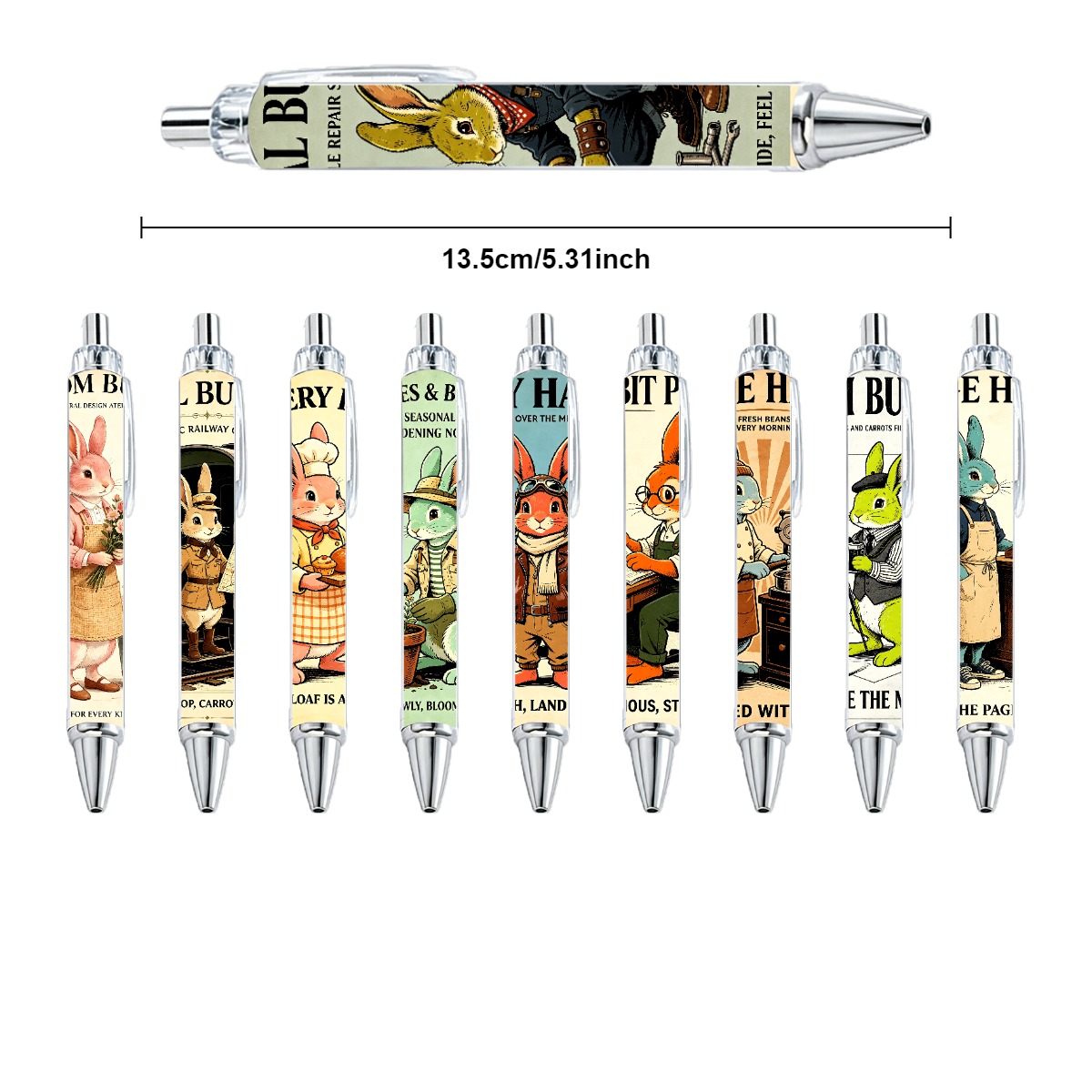 Bunny-Themed Retractable Gel Pens