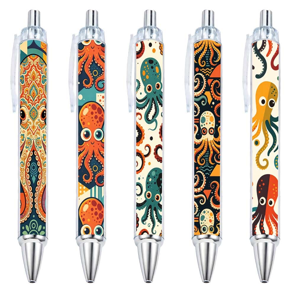 Octopus Design Ballpoint Pens - 10-Pack