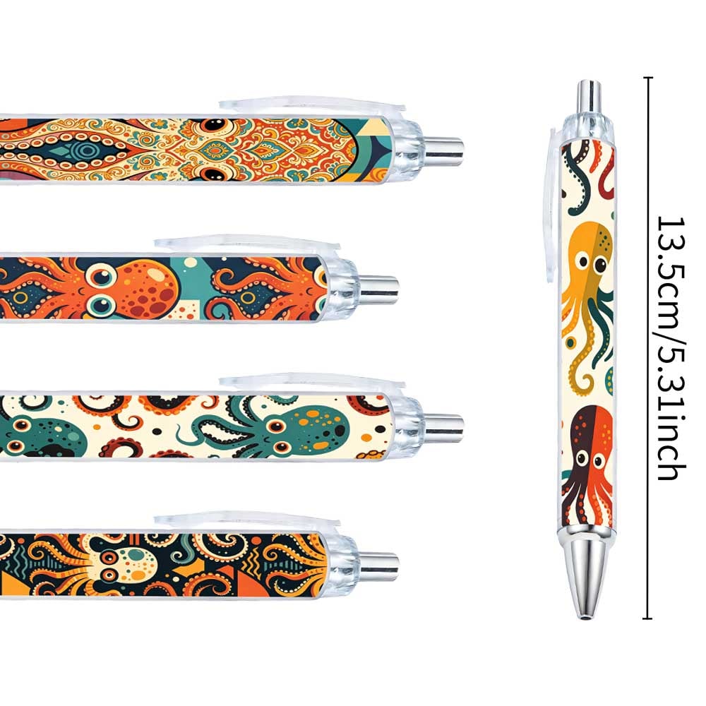 Octopus Design Ballpoint Pens - 10-Pack