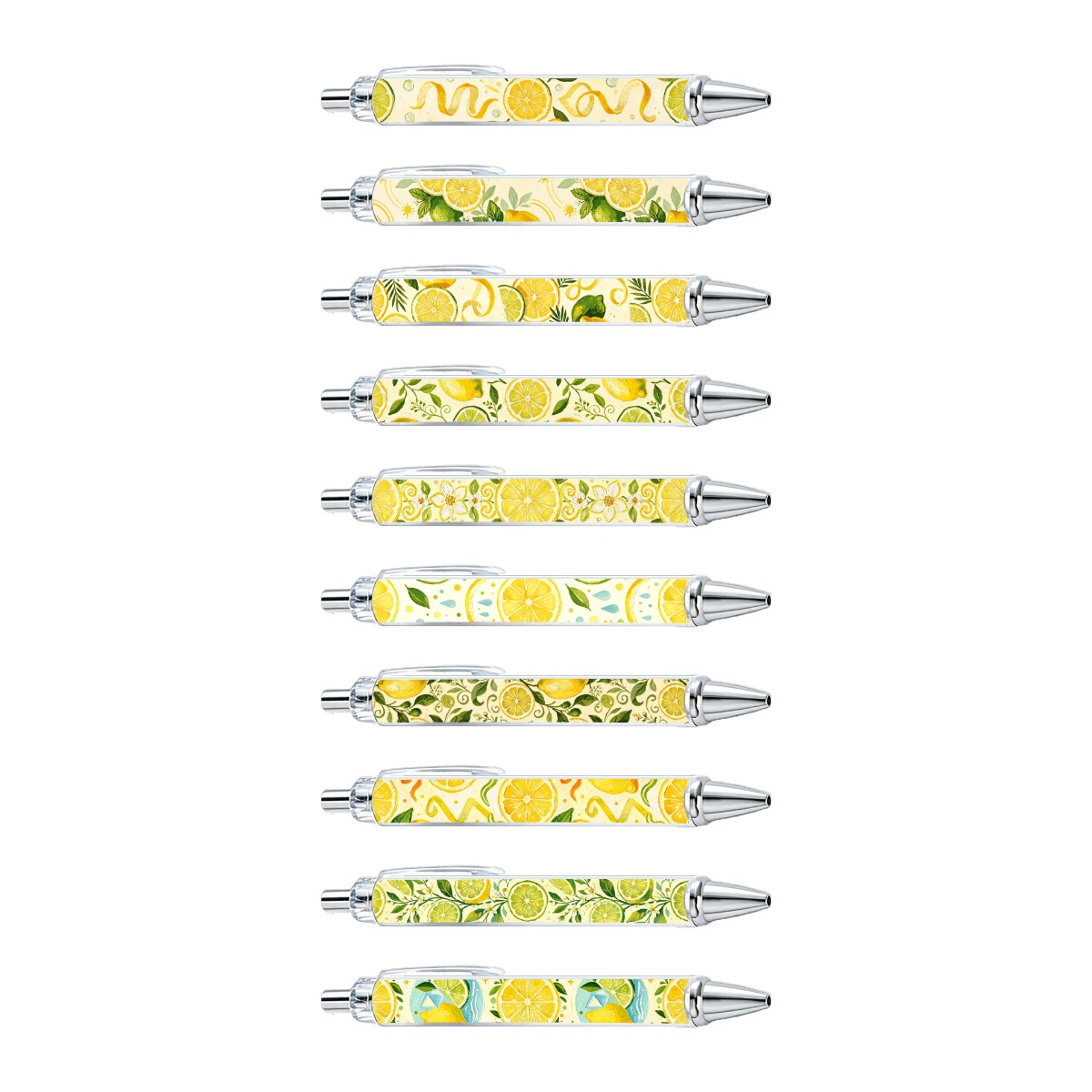 Citrus Zest Black Ink Pens - 10-Pack