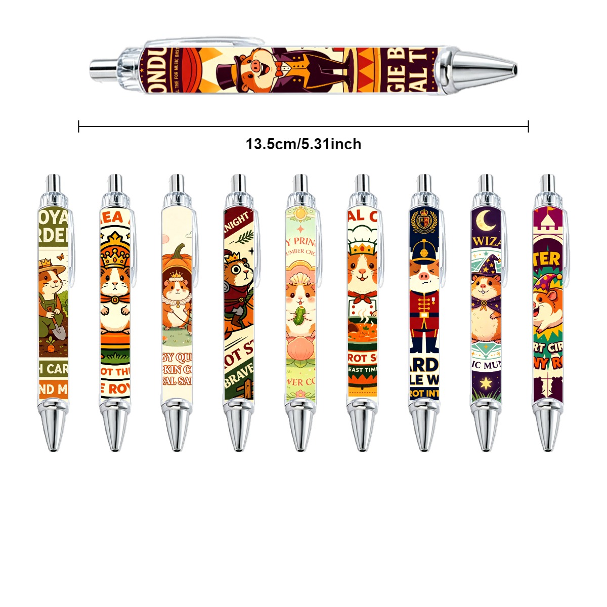 Guinea Pig Themed Gel Pens - 10-Pack
