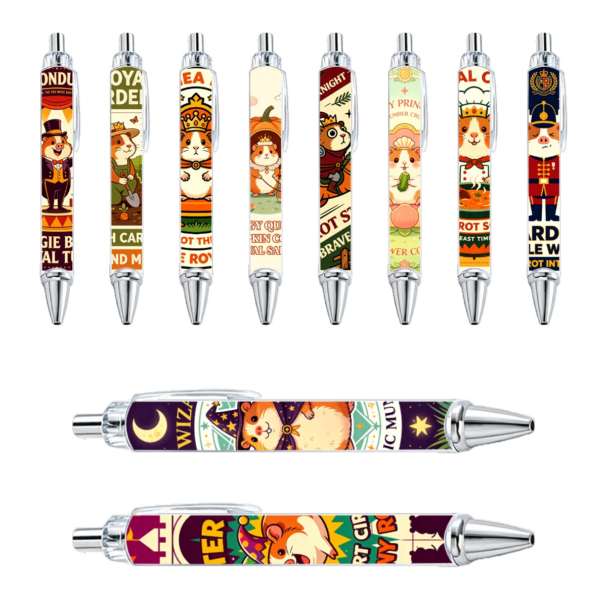 Guinea Pig Themed Gel Pens - 10-Pack