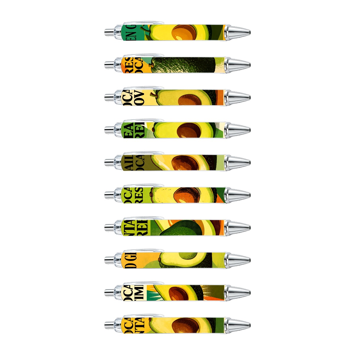 Avocado Design Gel Pens - 10-Pack