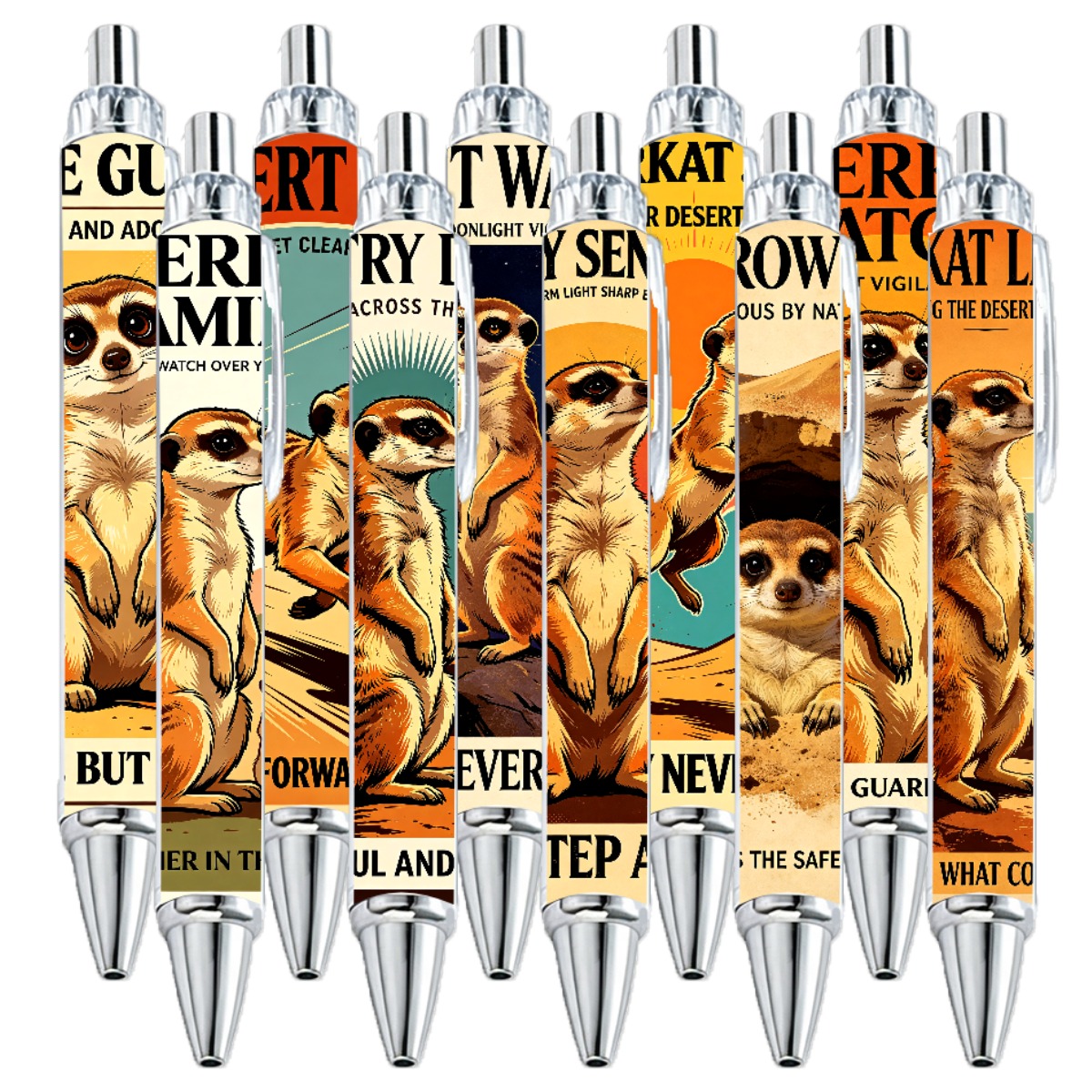 Meerkat Art Ballpoint Pens - 10-Pack