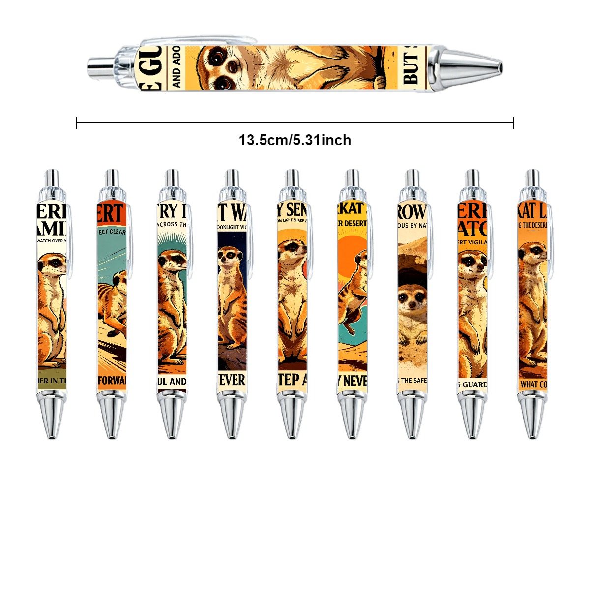 Meerkat Art Ballpoint Pens - 10-Pack