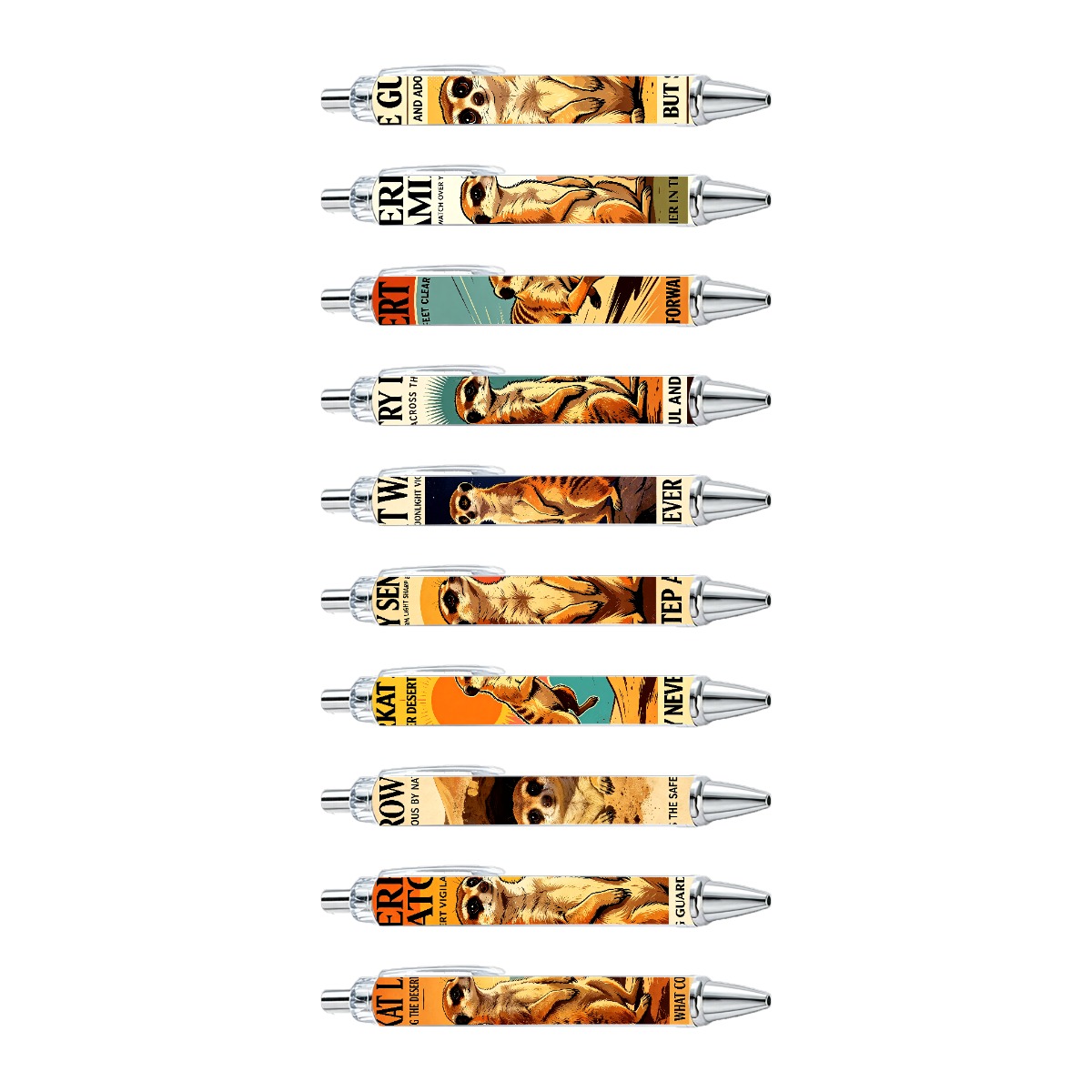 Meerkat Art Ballpoint Pens - 10-Pack