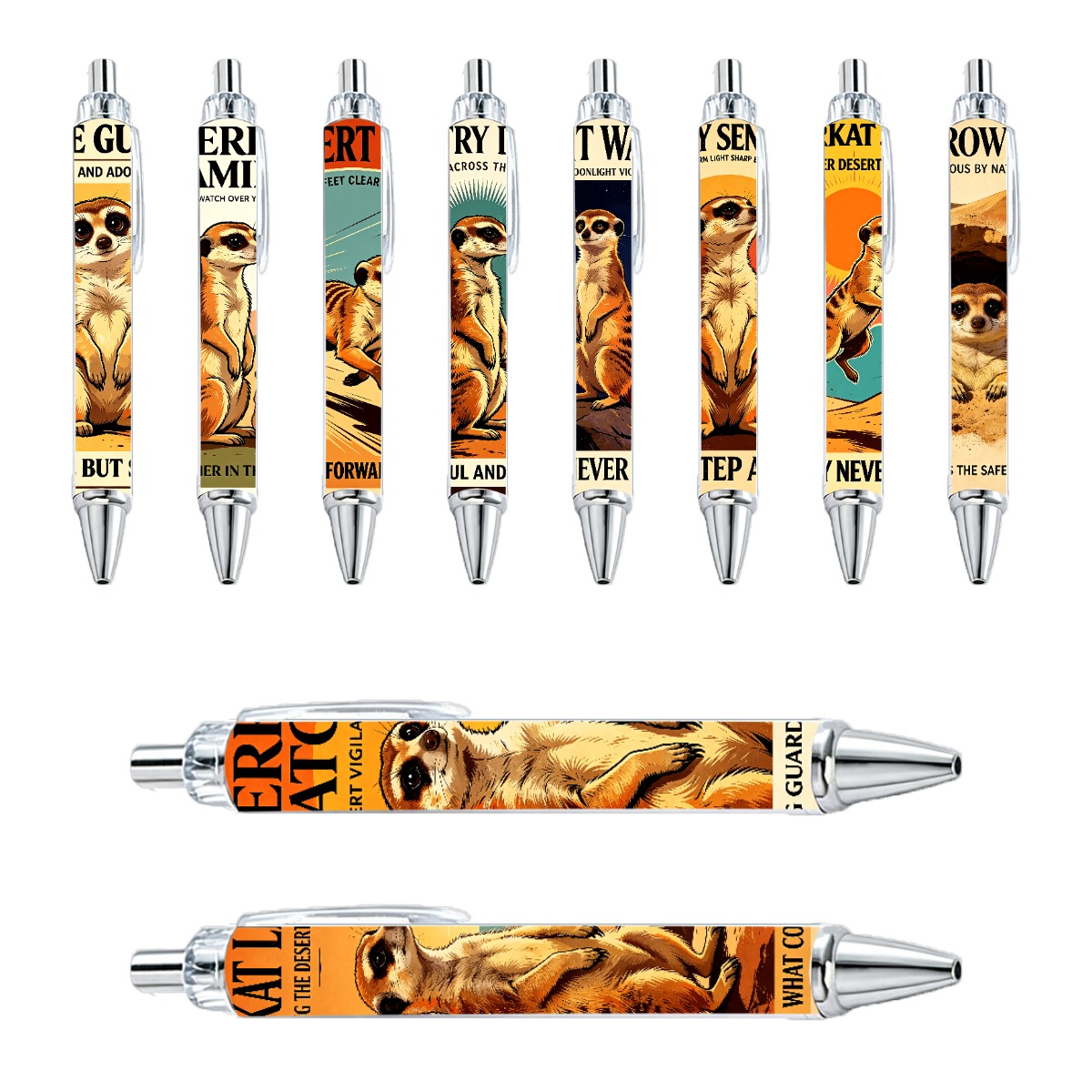 Meerkat Art Ballpoint Pens - 10-Pack