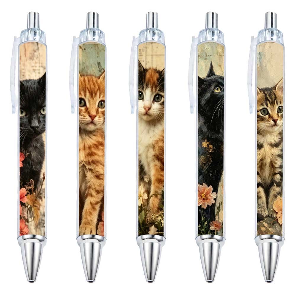 Kitten Design Ballpoint Pens - 10-Pack