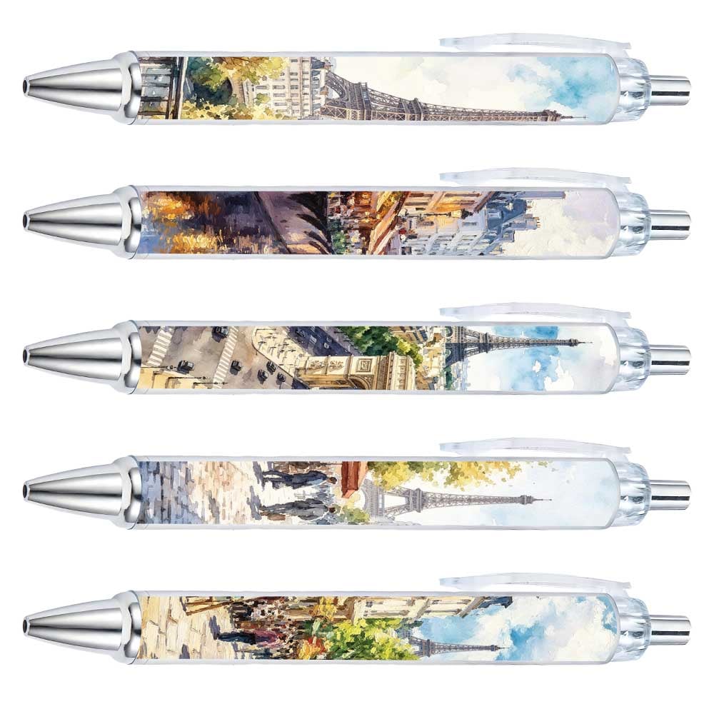 Parisian Landmark Watercolor Gel Pens - 10-Pack