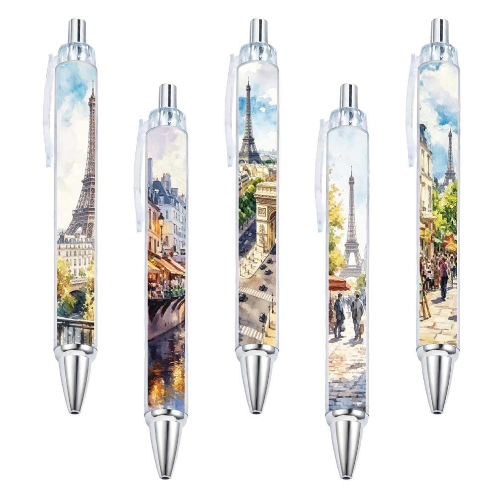 Parisian Landmark Watercolor Gel Pens - 10-Pack