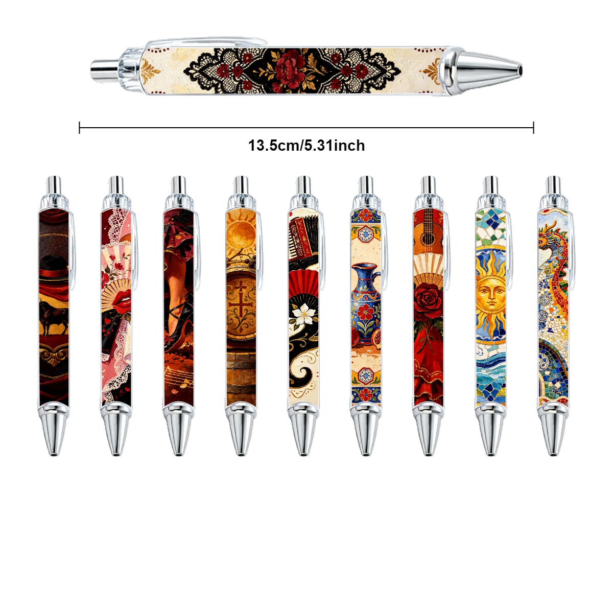 Iberian Artistry Ballpoint Pens - 10-Pack