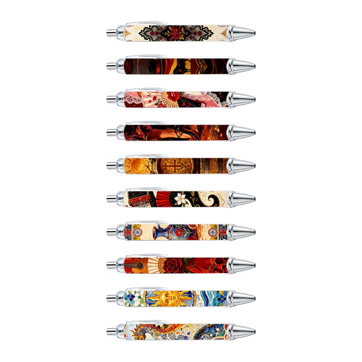 Iberian Artistry Ballpoint Pens - 10-Pack