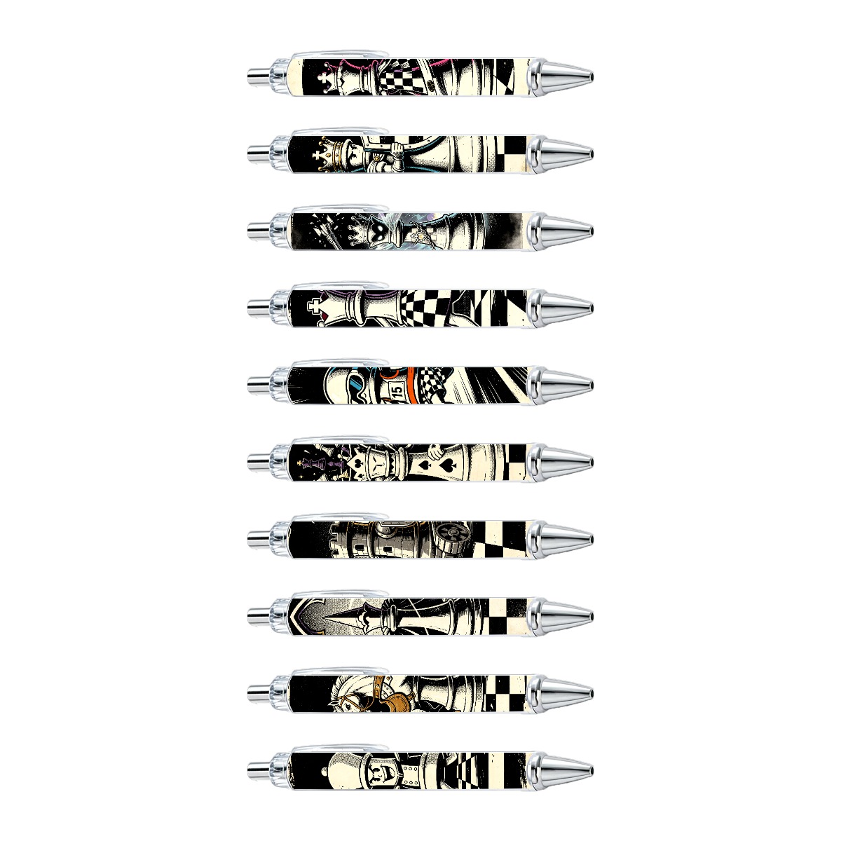 Chess Piece Design Pens - 10-Pack