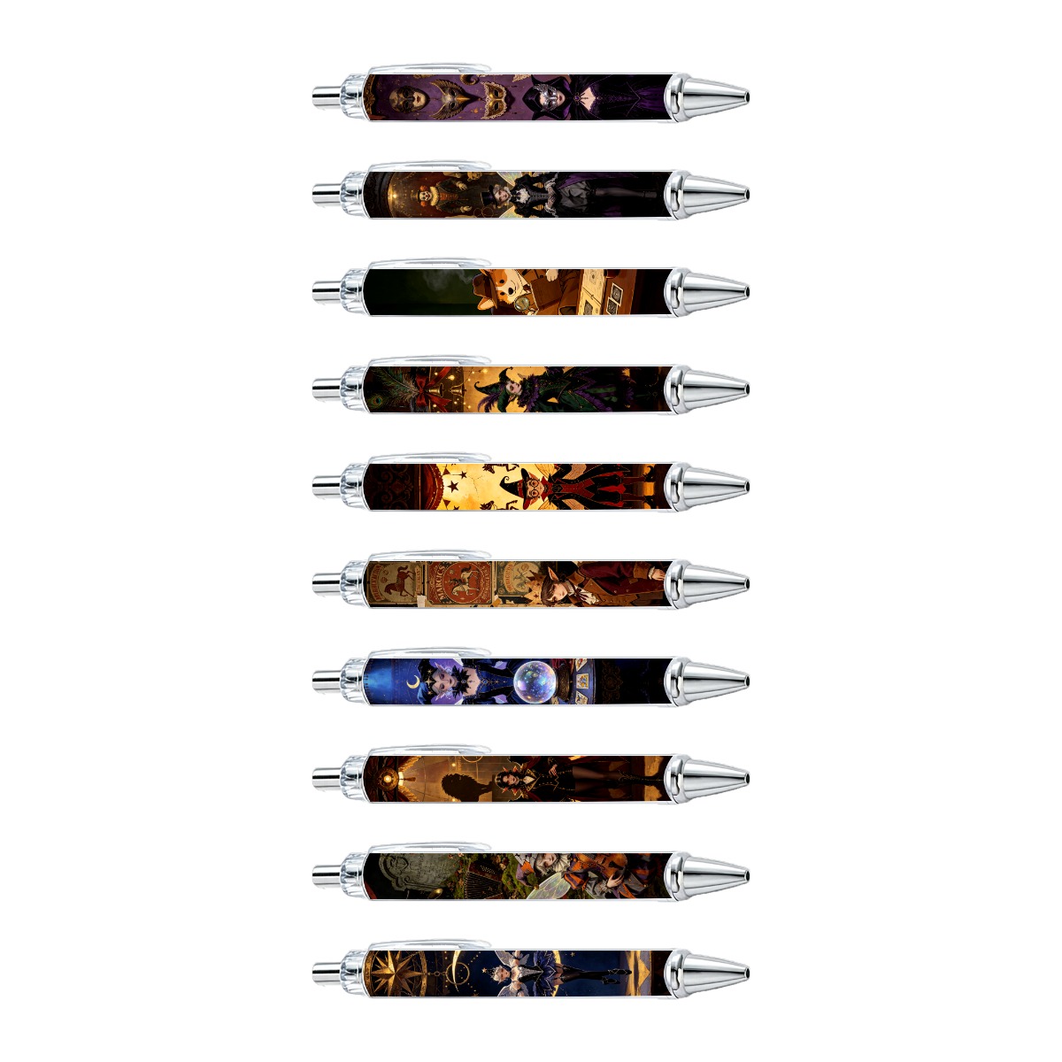 Mystical Tarot And Magic Theme Gel Pens - 10-Pack