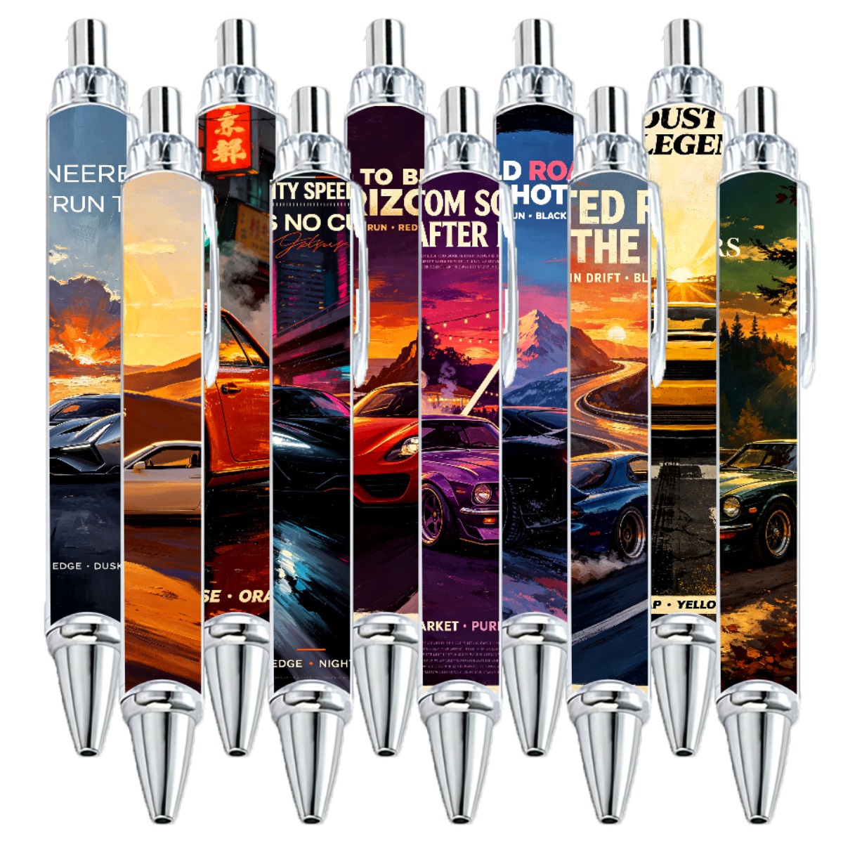 Racing Car Art Pens - 10-Pack