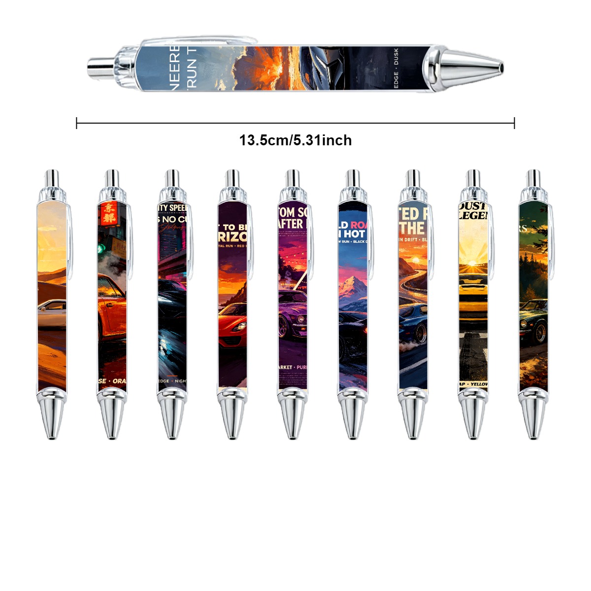 Racing Car Art Pens - 10-Pack