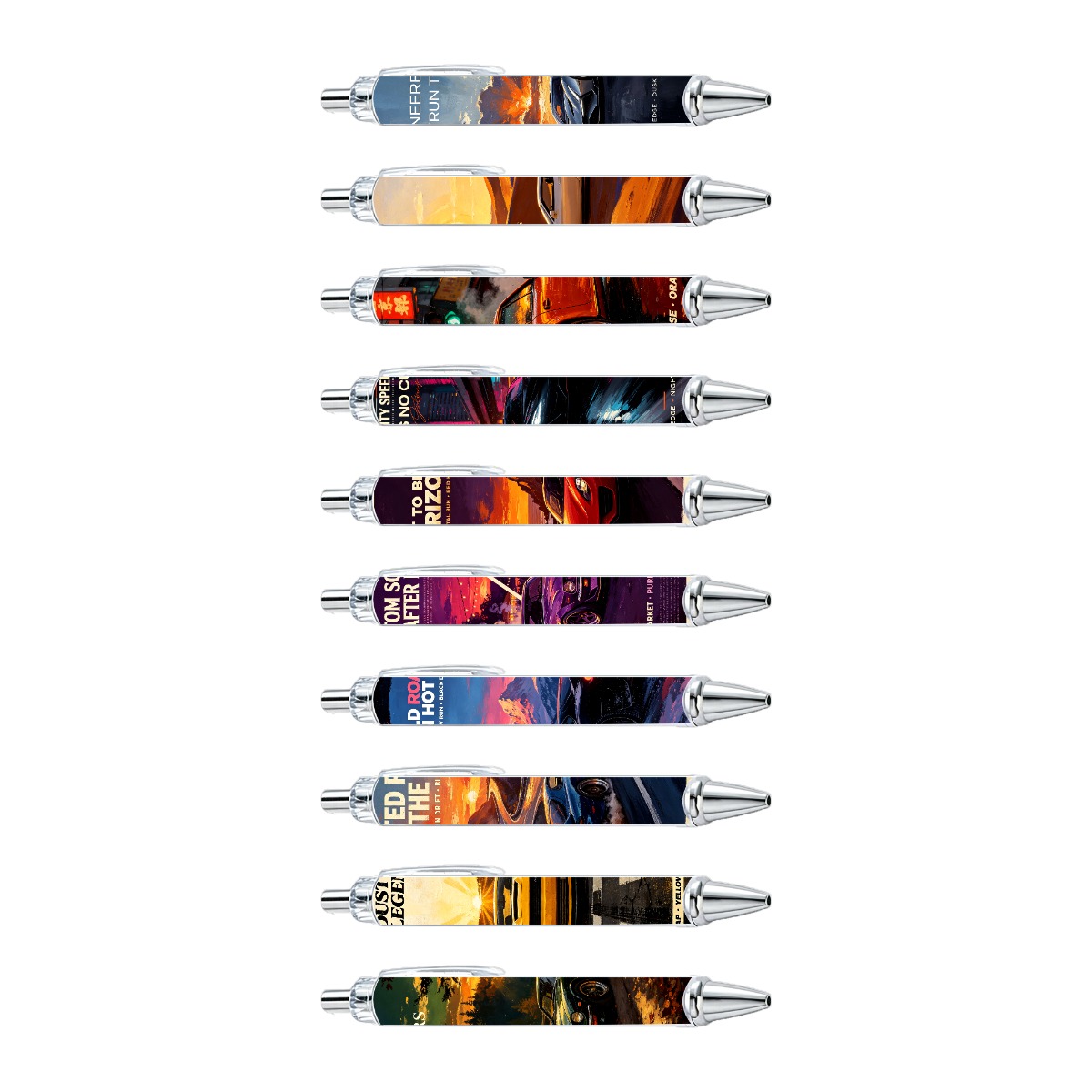 Racing Car Art Pens - 10-Pack