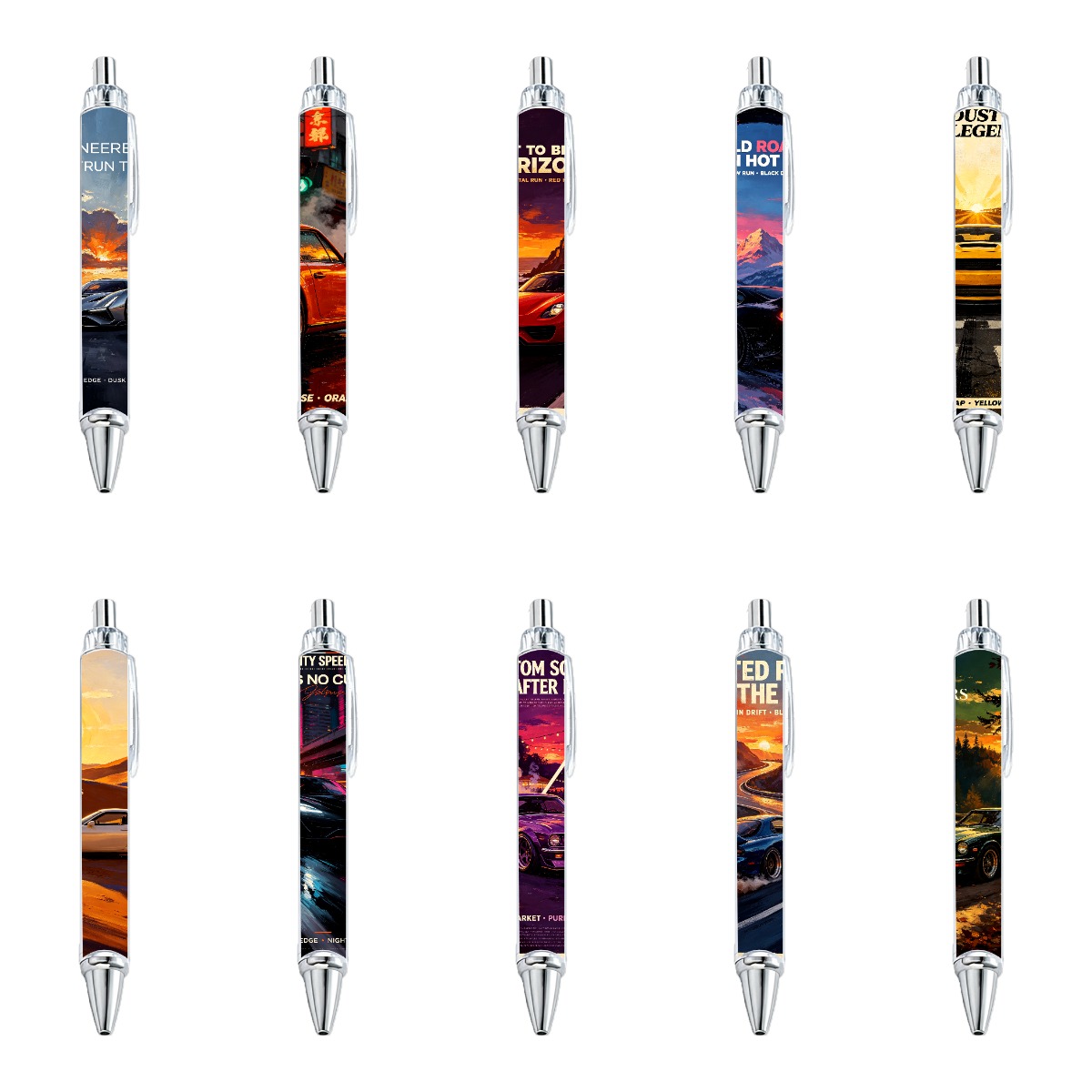 Racing Car Art Pens - 10-Pack