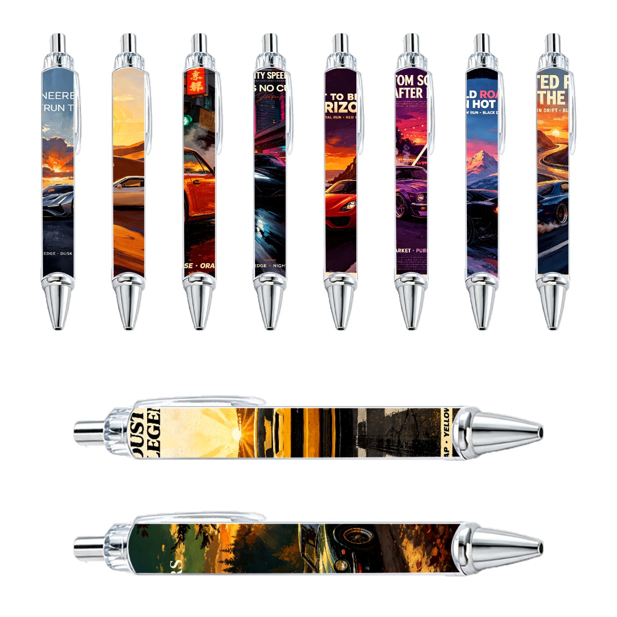 Racing Car Art Pens - 10-Pack