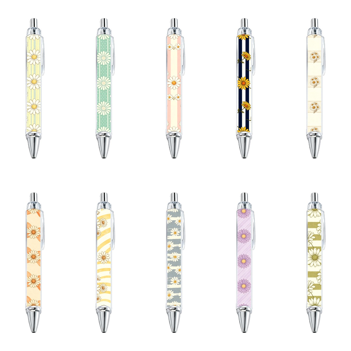 Daisy Bloom Gel Pens - 10-Pack