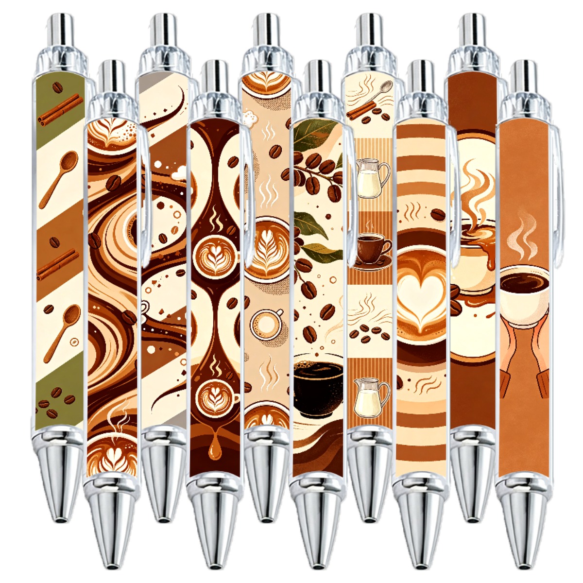 Coffee Latte Art Design Pens - 10-Pack