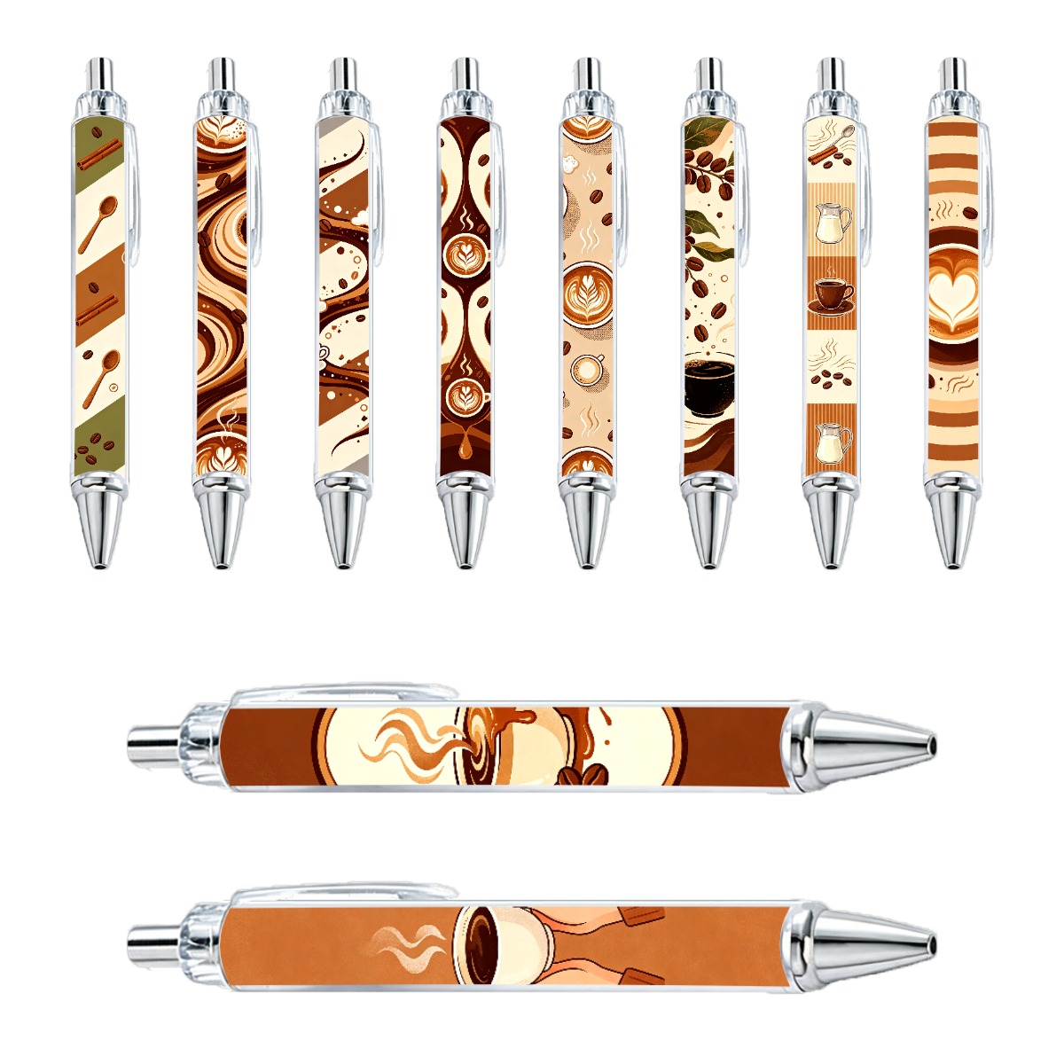 Coffee Latte Art Design Pens - 10-Pack