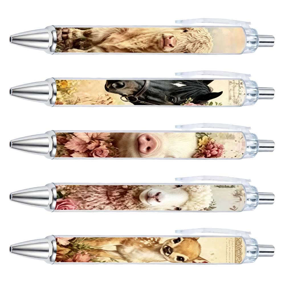 Animal Art Ballpoint Pens - 10-Pack