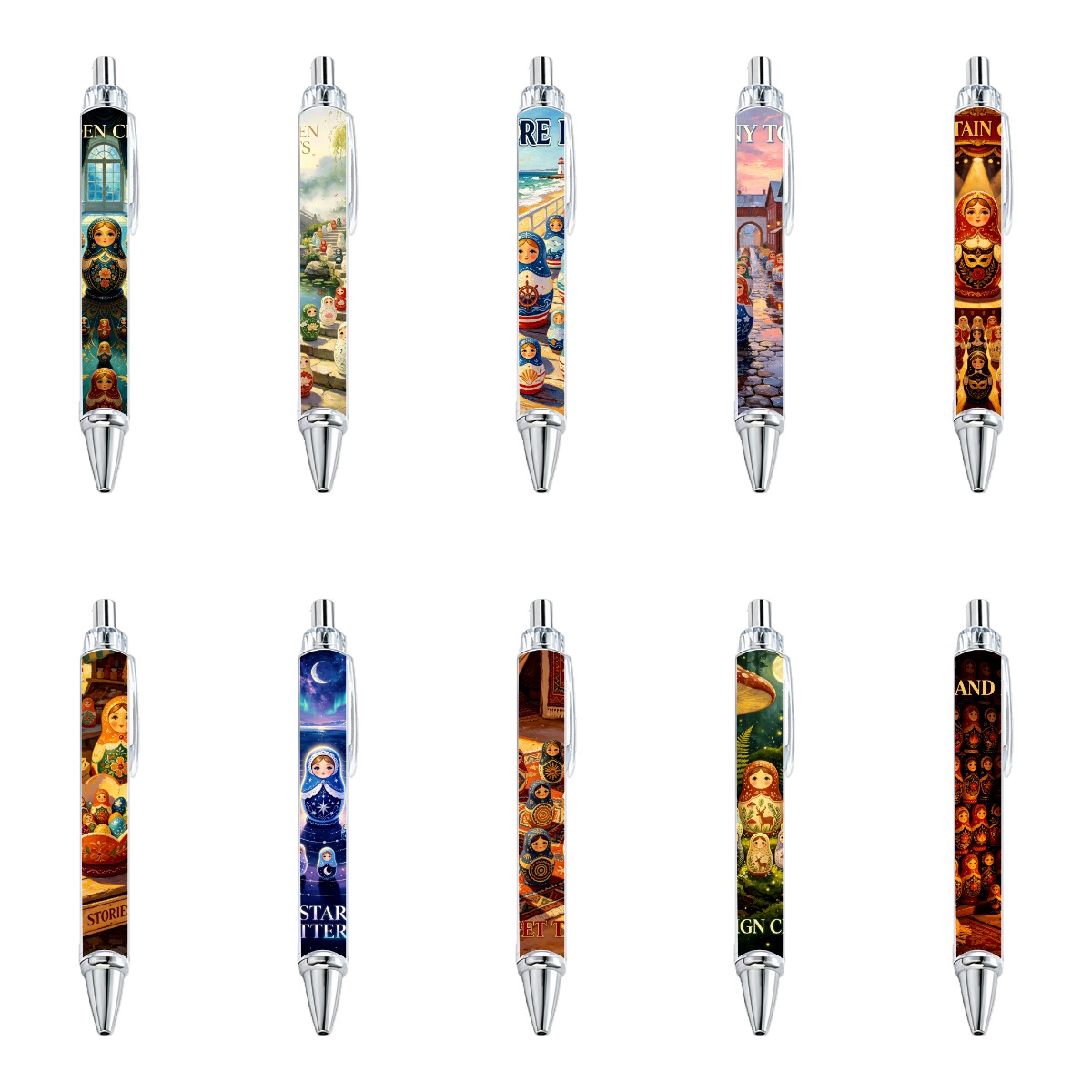 Matryoshka Art Pens - 10-Pack