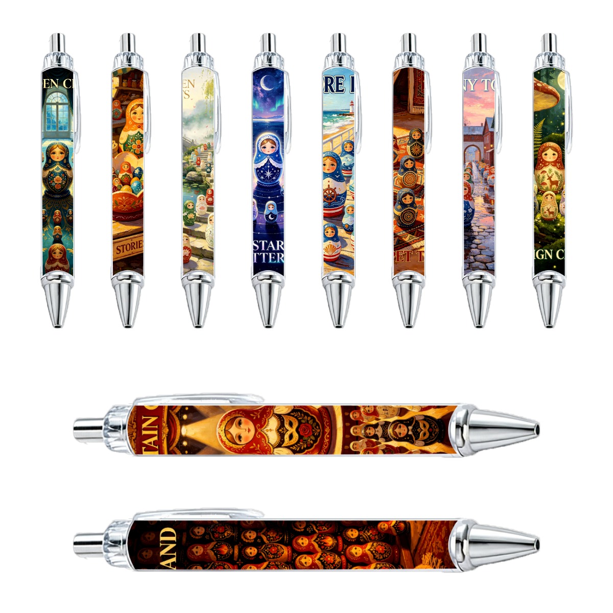 Matryoshka Art Pens - 10-Pack