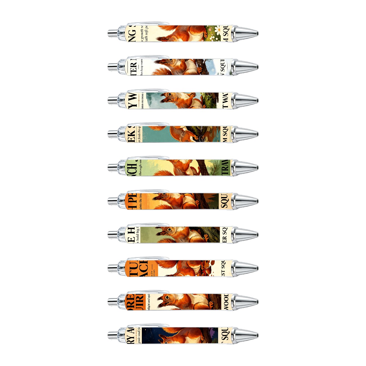 Woodland Squirrel Click Pens - 10-Pack