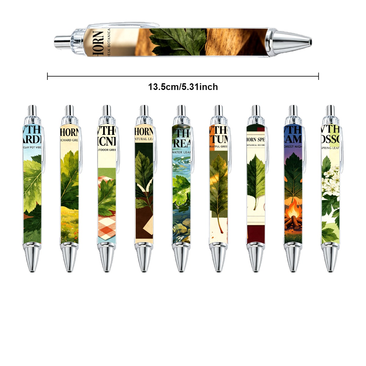 Nature-Inspired 10-Piece Gel Pen Set - 10-Pack