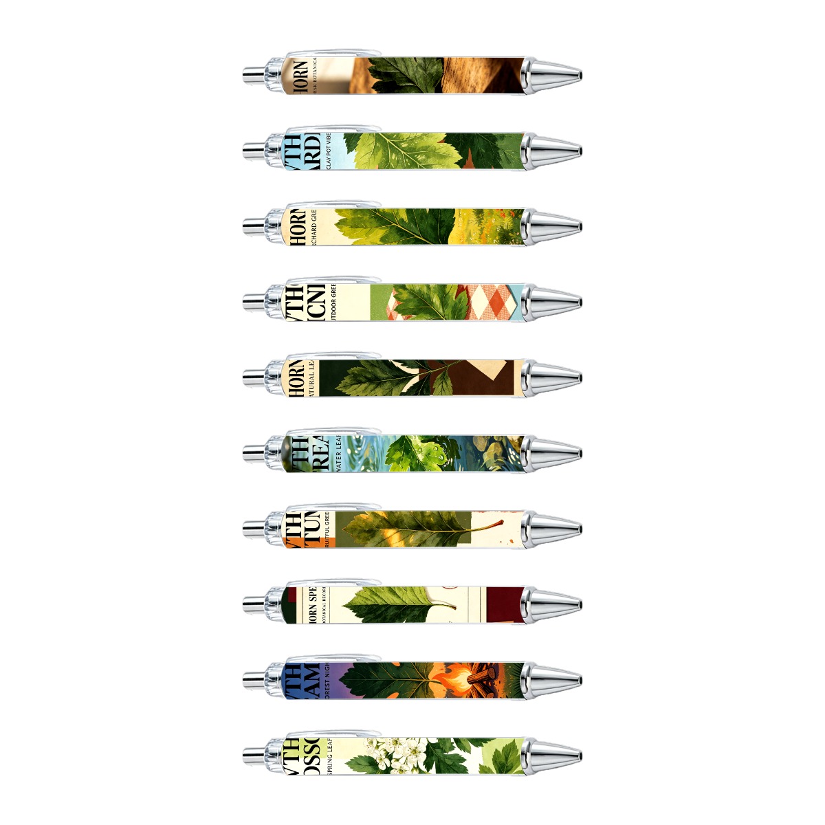 Nature-Inspired 10-Piece Gel Pen Set - 10-Pack