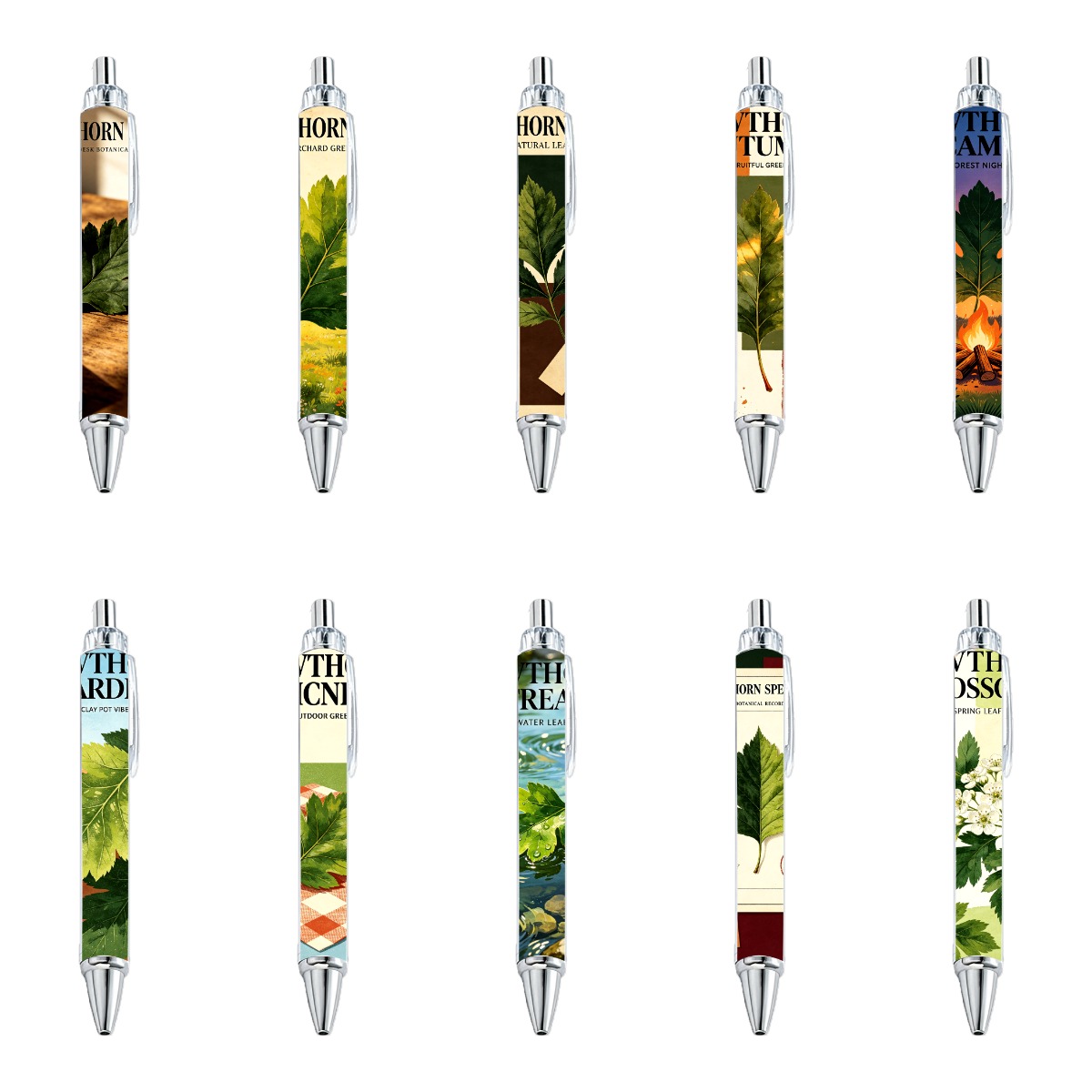 Nature-Inspired 10-Piece Gel Pen Set - 10-Pack